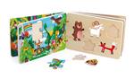 VILAC Wooden puzzle book - Adventures - Sophia Touliatou | 3048700079121 | Llibreria Sendak