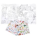 MOULIN ROTY Quadern per pintar - L'explorador (amb adhesius) | 3575677126058 | Llibreria Sendak