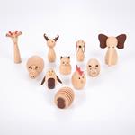 TICKIT Animales de madera 10 piezas | 5060155731322 | Llibreria Sendak