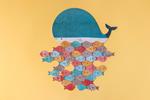 LONDJI Joc creatiu de fusta The whale and the fish | 8436580425056 | Librería Sendak