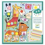 DJECO Crear con pegatinas - Animalitos | 3070900090446 | Librería Sendak