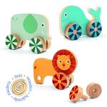 DJECO Animals de fusta - Vis'n'Roll | 3070900016842 | Llibreria Sendak