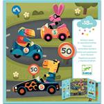 DJECO Pegatinas reposicionables para jugar - Coches | 3070900090736 | Llibreria Sendak