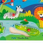 MOULIN ROTY Puzzle sonoro animales de madera - Toupitis | 3575676791066 | Llibreria Sendak