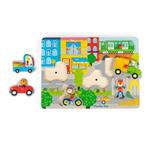 MOULIN ROTY Puzzle sonoro ciudad de madera - Popipop | 3575676613795 | Llibreria Sendak