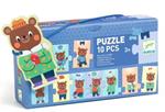 DJECO Puzzle trío - Peluche se viste | 3070900082748 | Librería Sendak