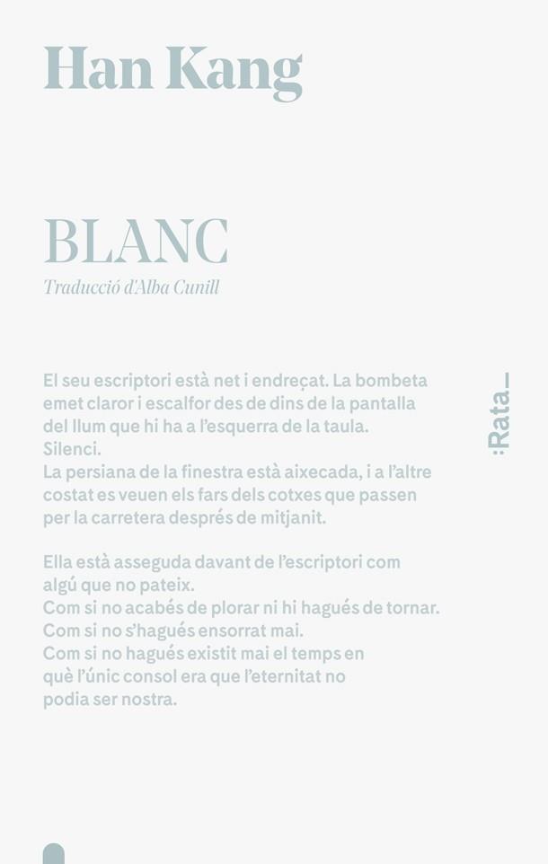Blanc | 9788416738502 | Han Kang | Llibreria Sendak