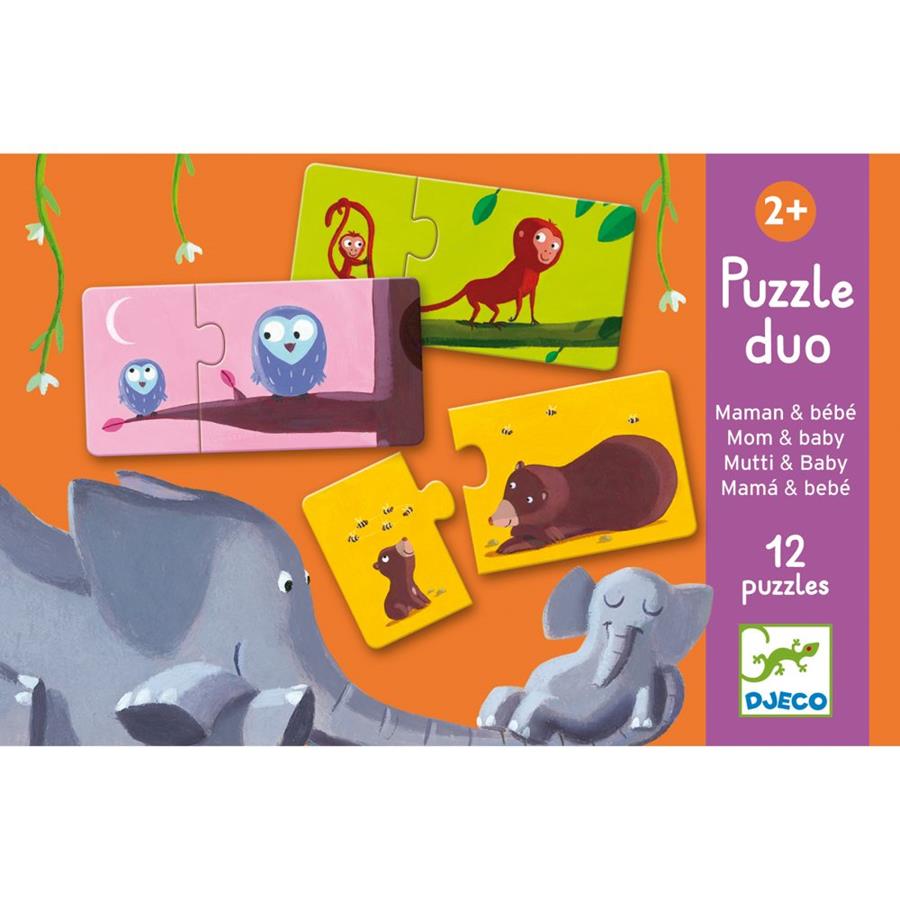 DJECO Puzzle Dúo - Mamá y bebé | 3070900081574 | Llibreria Sendak