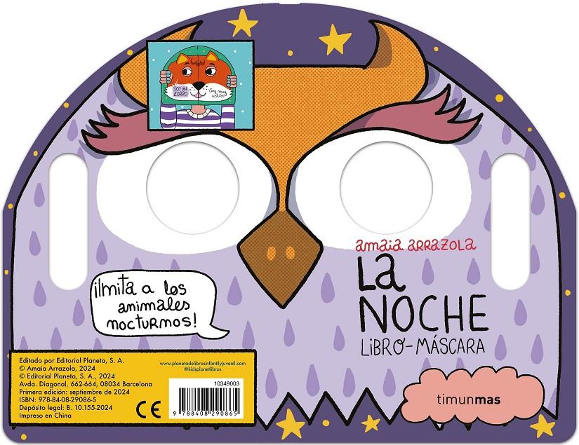 La noche. Libro-máscara | 9788408290865 | Arrazola, Amaia | Librería Sendak