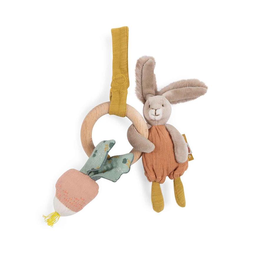 MOULIN ROTY Sonall amb anella de fusta - Trois petits lapins | 3575676780091 | Llibreria Sendak