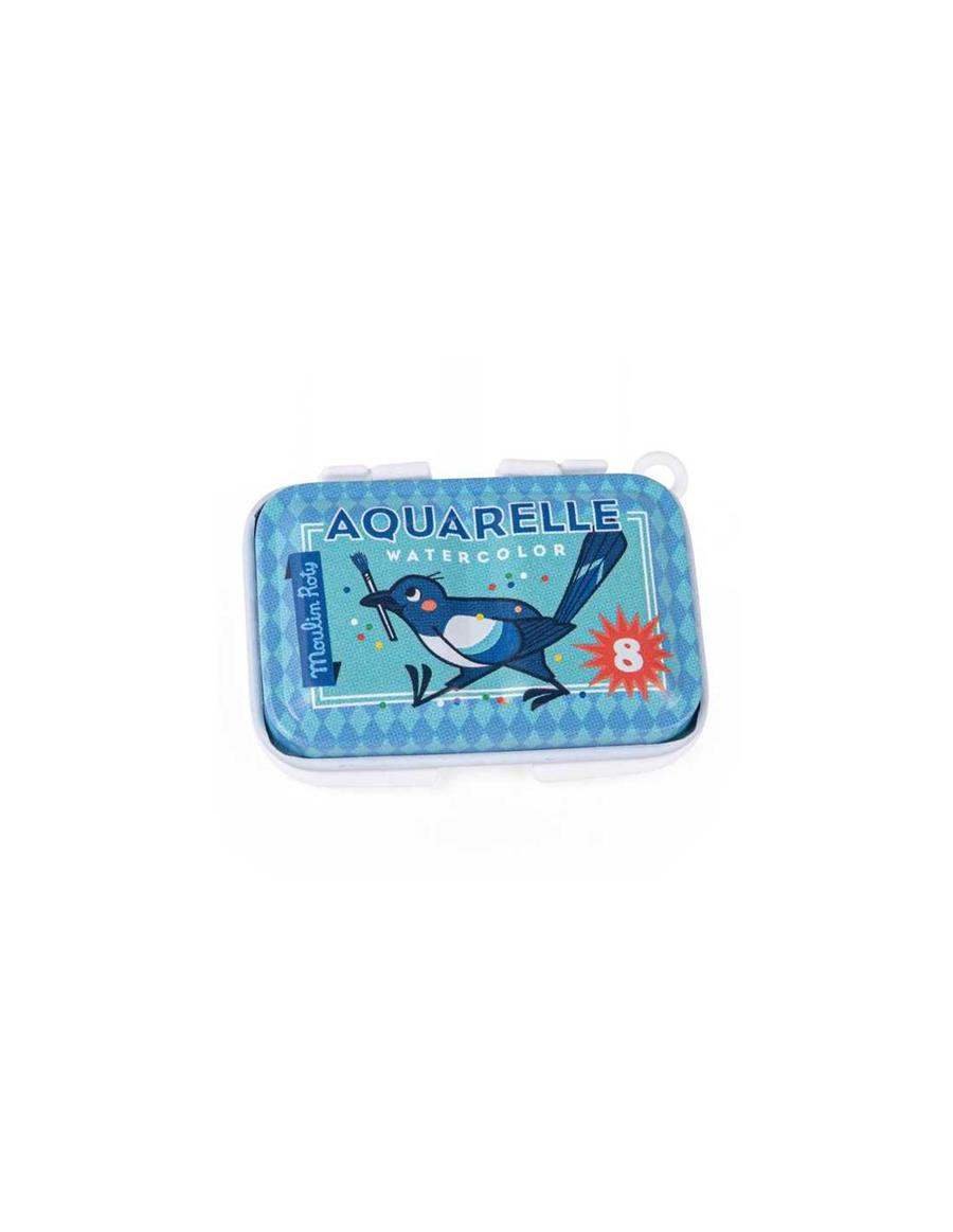 MOULIN ROTY Minipaletas acuarela azul - Pequeñas Maravillas | 3575677114055 | Llibreria Sendak
