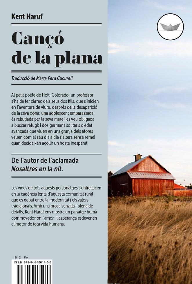 Cançó de la plana | 9788494601484 | Haruf, Kent | Librería Sendak