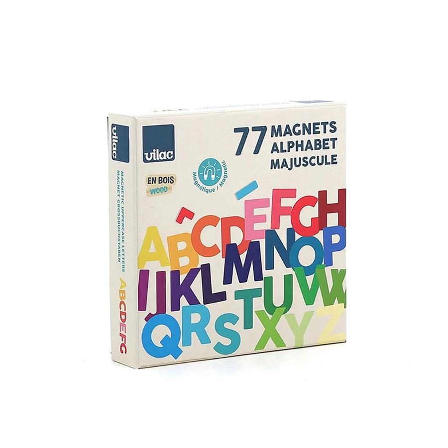 VILAC Box set of 77 capitals letters alphabet magnets | 3048700067050 | Llibreria Sendak