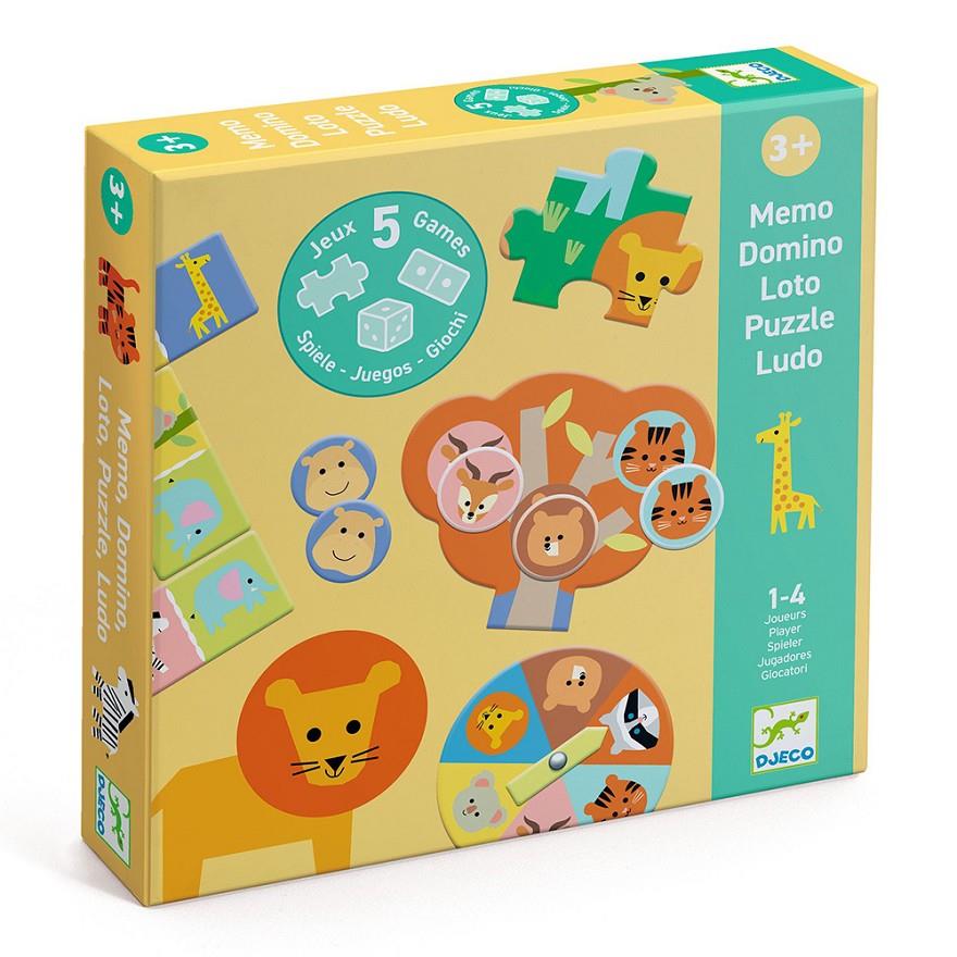 DJECO Memo, Domino, Loto, Puzzle, Ludo | 3070900082762 | Librería Sendak