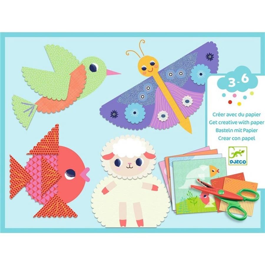 DJECO Crear con papel - Recortar con bordes | 3070900090576 | Llibreria Sendak