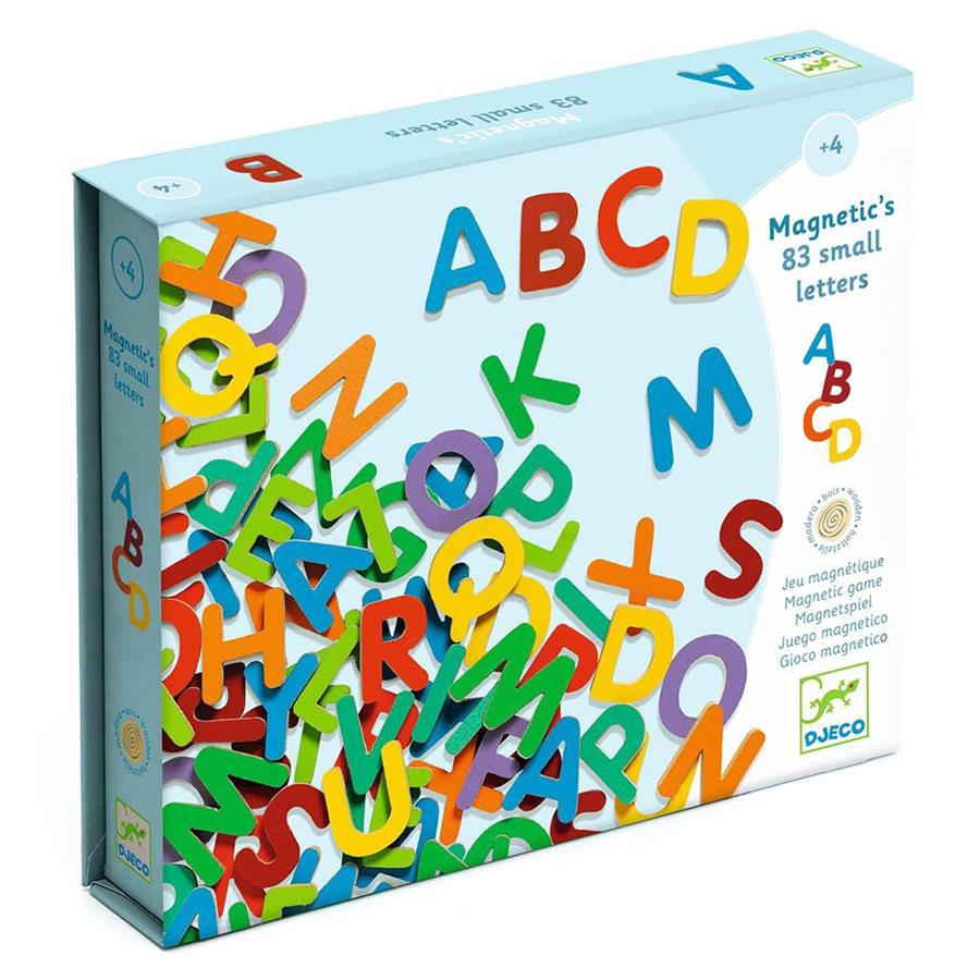 DJECO Magnéticos 83 letras pequeñas | 3070900031012 | Llibreria Sendak