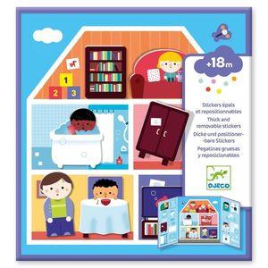 DJECO Pegatinas reposicionables para jugar - La casa | 3070900090729 | Llibreria Sendak