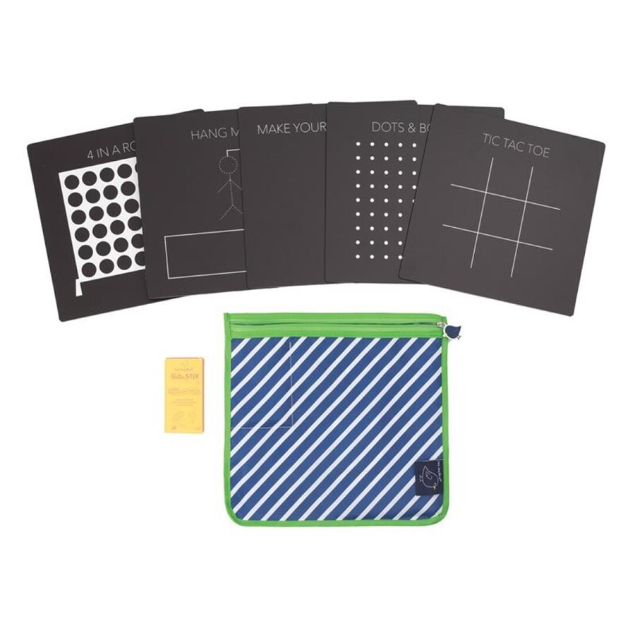 JAQ JAQ BIRD Chalk Board Set - Games (with zipper pouch) | 0650726210209 | Librería Sendak