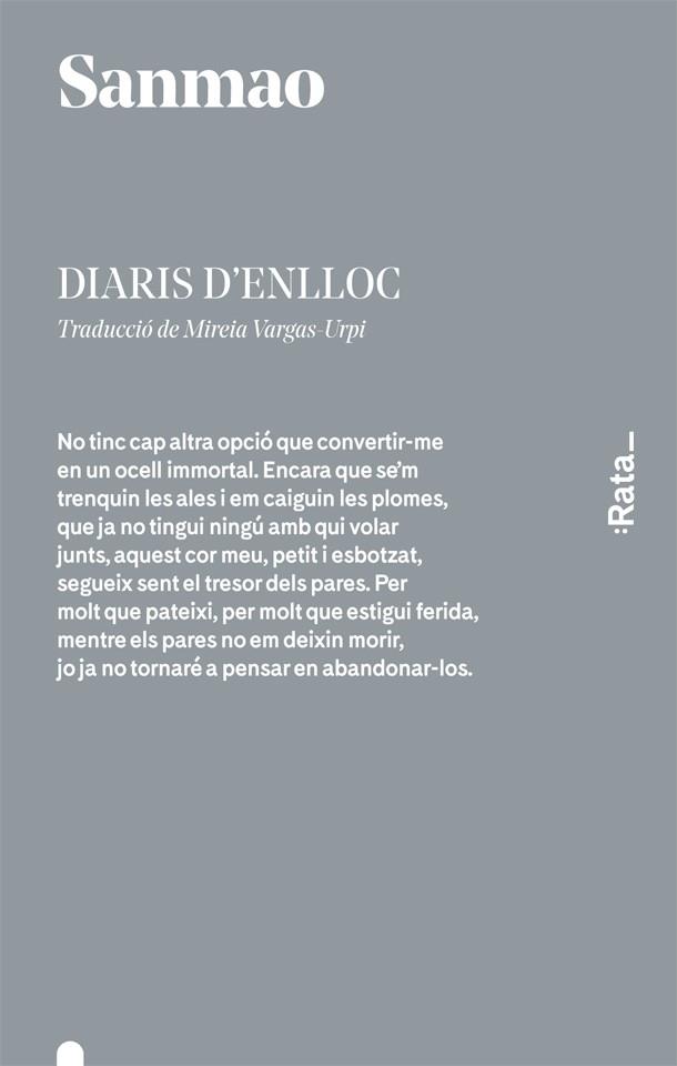 Diaris d'enlloc | 9788416738069 | Sanmao | Librería Sendak