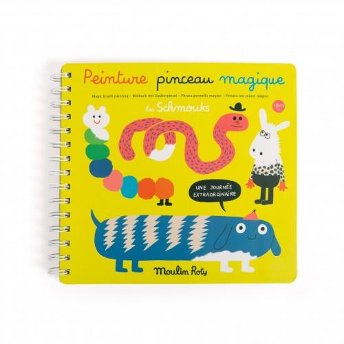 MOULIN ROTY Llibreta de pintura pinzell màgic Schmouks | 3575677166030 | Llibreria Sendak