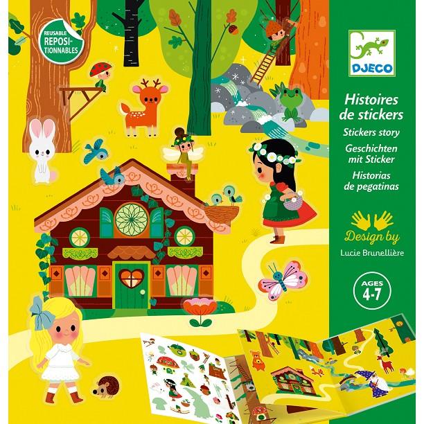DJECO Historias de pegatinas - El bosque mágico | 3070900089563 | Llibreria Sendak