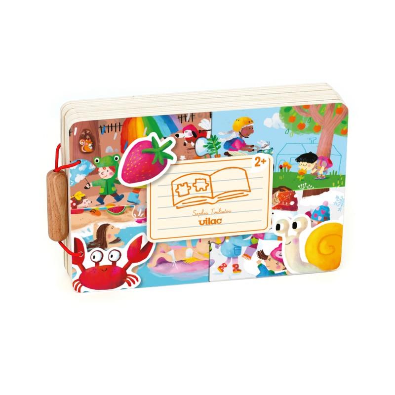 VILAC Wooden puzzle book - The 4 seasons - Sophia Touliatou | 3048700079114 | Llibreria Sendak