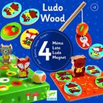 DJECO Ludo Wood - 4 juegos en 1 | 3070900016286 | Llibreria Sendak