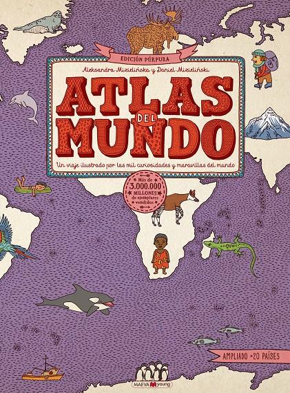 Atlas del mundo. Edición Púrpura | 9788417708832 | Mizielinska, Aleksandra/Mizielinski, Daniel | Librería Sendak