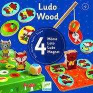 DJECO Ludo Wood - 4 juegos en 1 | 3070900016286 | Llibreria Sendak