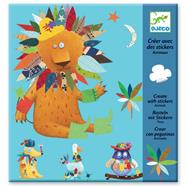 DJECO Crear con pegatinas - Animales | 3070900089327 | Llibreria Sendak