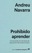 Prohibido aprender | 9788433916525 | Navarra, Andreu | Llibreria Sendak