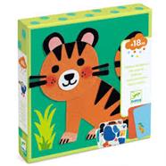 DJECO Collage Tableros fieltro animales suaves | 3070900000476 | Llibreria Sendak