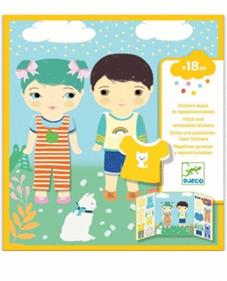 DJECO Pegatinas reposicionables para jugar - Ropa | 3070900090705 | Llibreria Sendak