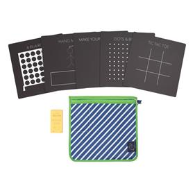 JAQ JAQ BIRD Chalk Board Set - Games (with zipper pouch) | 0650726210209 | Librería Sendak