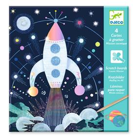 DJECO Láminas para rascar - Misión cosmos | 3070900097278 | Librería Sendak