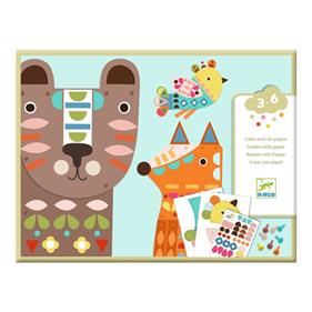 DJECO Crear con papel 3 animales gigantes | 3070900098954 | Llibreria Sendak
