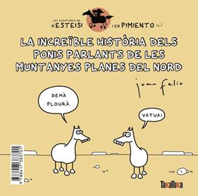 La increïble història dels ponis parlants de les Muntanyes Planes del Nord | 9788417383701 | Feliú Sastre, Juan | Librería Sendak