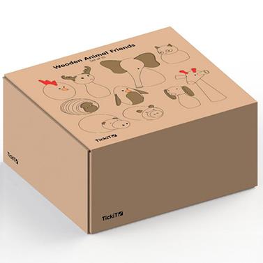 TICKIT Animales de madera 10 piezas | 5060155731322 | Llibreria Sendak