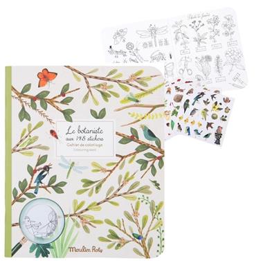 MOULIN ROTY Quadern per pintar - Botànica (amb adhesius) | 3575677126065 | Librería Sendak