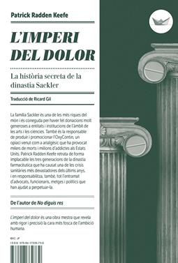 L'imperi del dolor | 9788417339739 | Keefe, Patrick Radden | Llibreria Sendak
