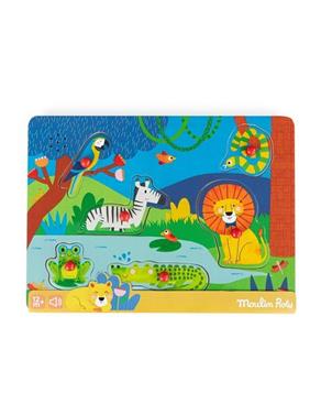 MOULIN ROTY Puzzle sonoro animales de madera - Toupitis | 3575676791066 | Llibreria Sendak