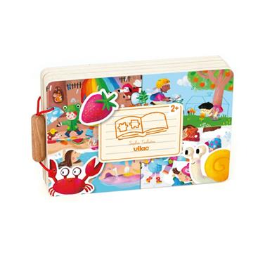 VILAC Wooden puzzle book - The 4 seasons - Sophia Touliatou | 3048700079114 | Llibreria Sendak