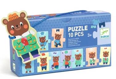 DJECO Puzzle trío - Peluche se viste | 3070900082748 | Llibreria Sendak