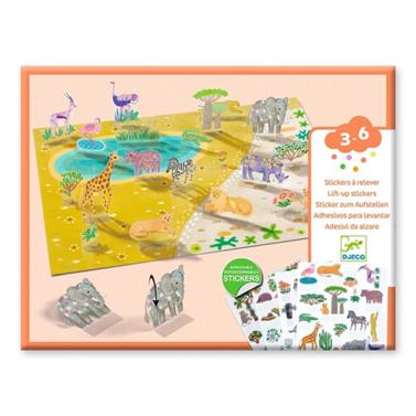 DJECO Pegatinas reposicionables Animales | 3070900000445 | Llibreria Sendak